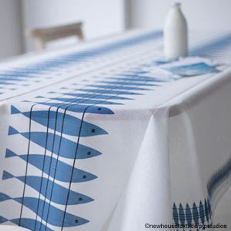 Vaxduk i textil akrylatbehandlad - Sill - blå