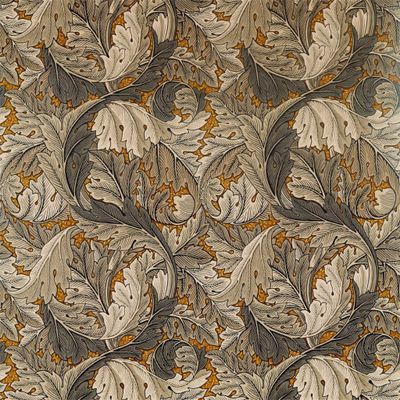 Sammet - William Morris - Acanthus Velvet - mustard/grey