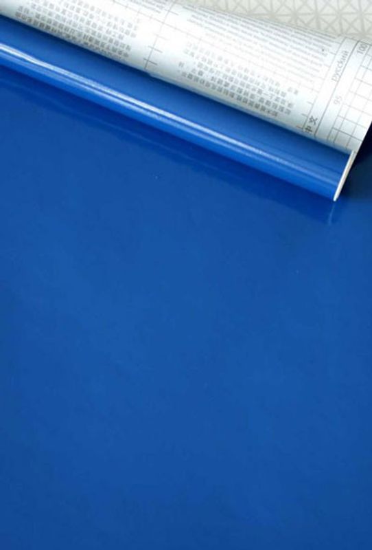 Dekorplast - enfärgad flaggblå 45 x 200 cm