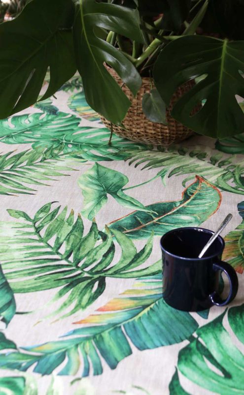 Vaxduk i textil akrylatbehandlad - Potted Plants