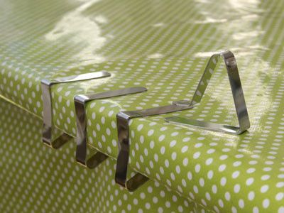 Klämmor för bordsdukar - rostfri metall 4 st