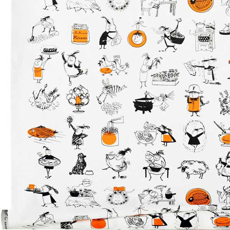 Vaxduk i textil akrylatbehandlad - Hiram orange