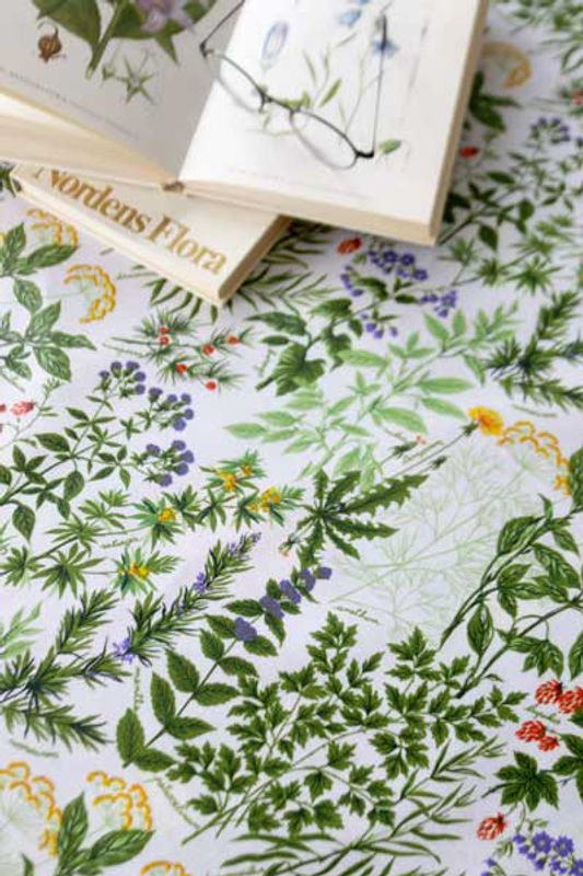 Vaxduk i textil plastad yta - Örtagård