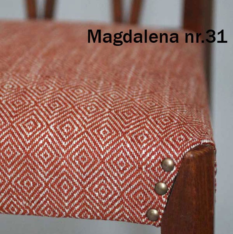 Grått möbeltyg med gåsögon - Magdalena nr.17