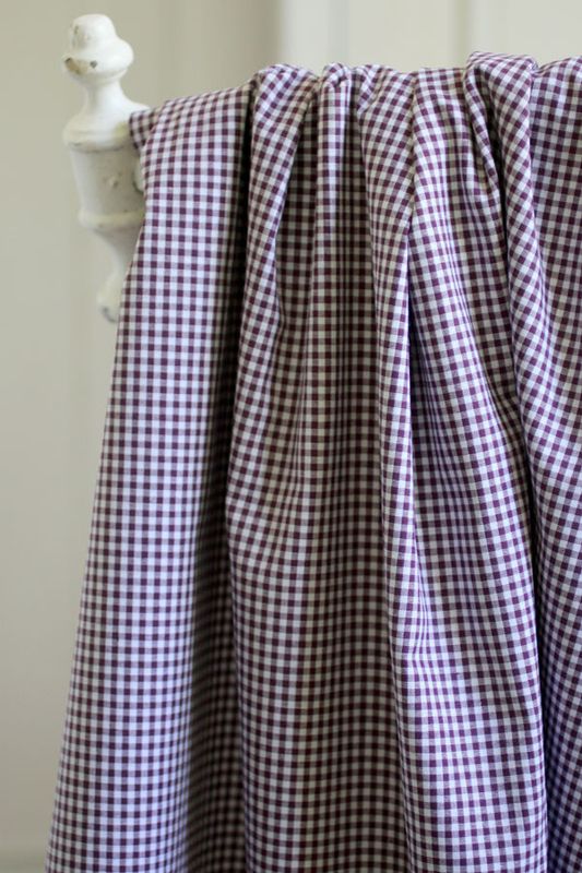 Rutigt tyg - 3x3mm - aubergine
