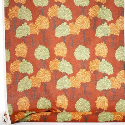 Tyg metervara - Slottsskogen orange - Almedahls