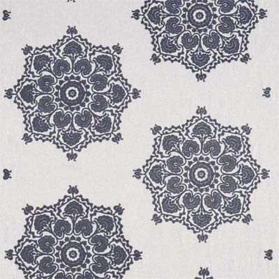 Gardintyg - William Morris - Indian Loop - charcoal/linen