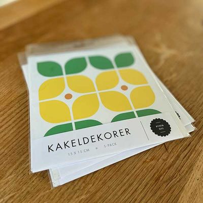 Kakeldekor Pynta gul 5-pack
