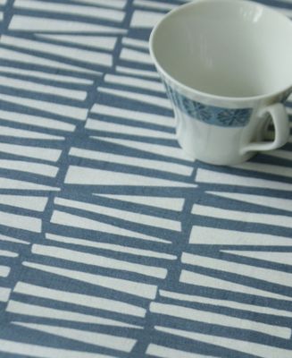Vaxduk i textil akrylatbehandlad - Trapp blå