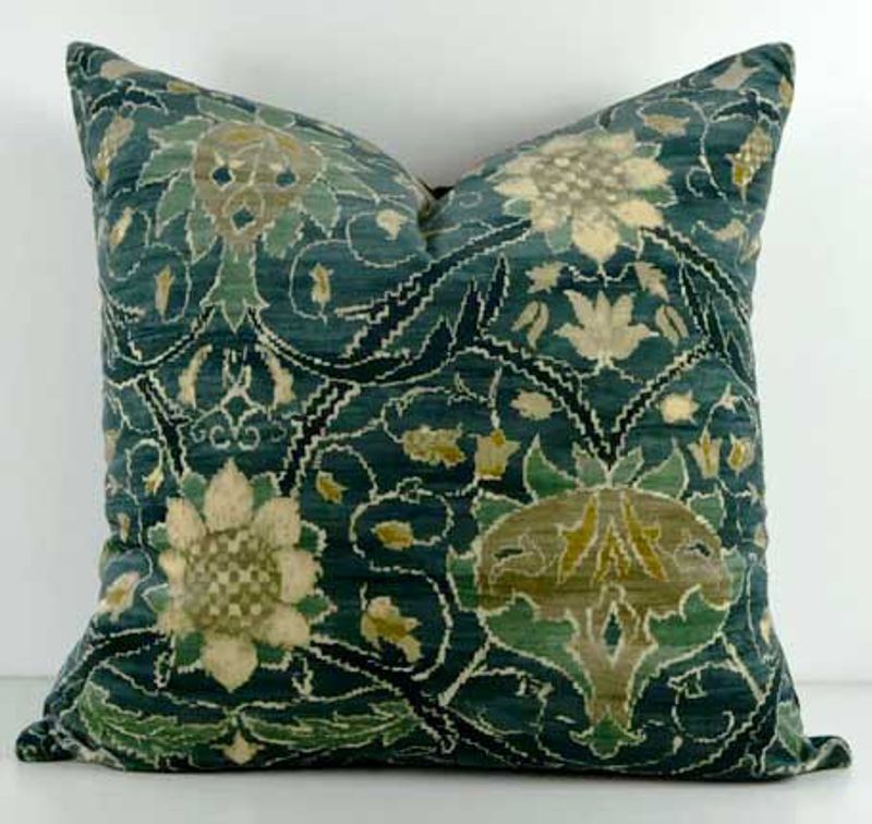 Sammet möbeltyg - William Morris - Montreal velvet - indigo/slate