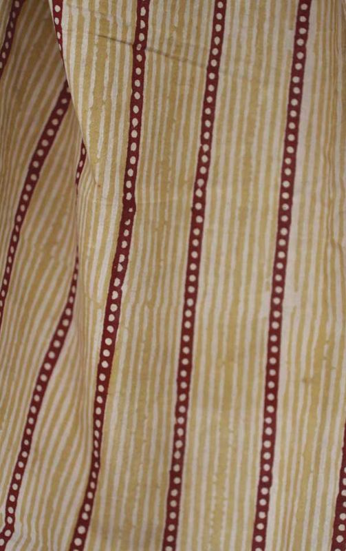 Stuvbit 1,3 meter indisk bomull - gul/röd