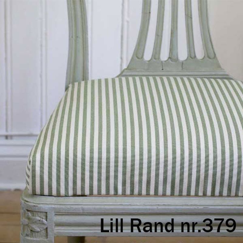 Svart randigt möbeltyg - Lill rand nr.399
