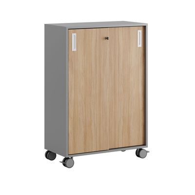 Skjutdörrskåp 80x40x107,5cm - Grå stomme/urban oak dörrar