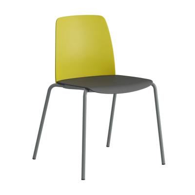 Stapelbar stol med sits och rygg i plast - Choice
