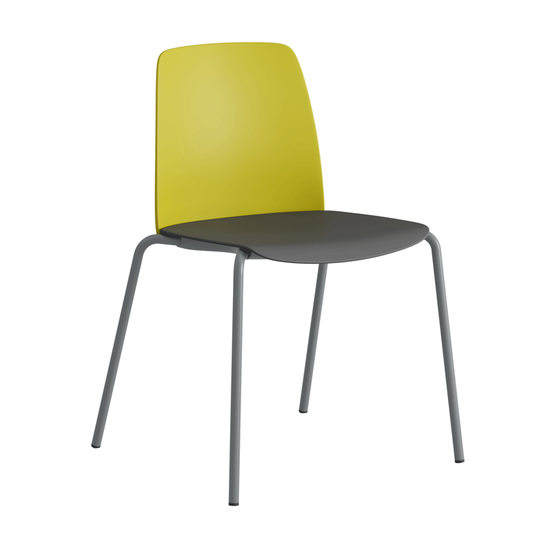 Stapelbar stol med sits och rygg i plast - Choice