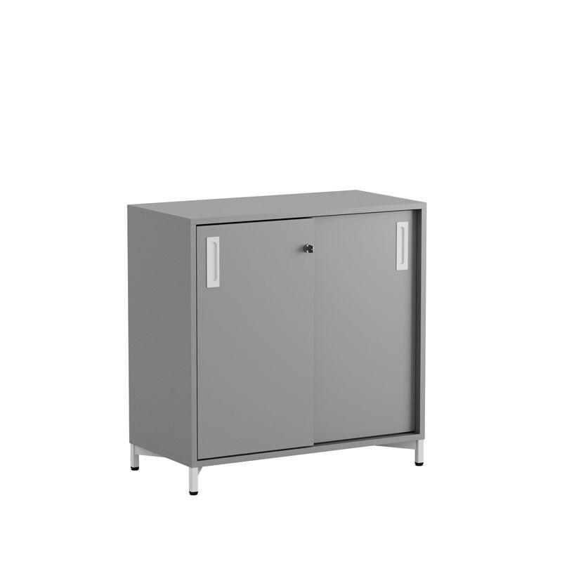 Skjutdörrskåp 80x40x72cm - Grå stomme/grå dörrar