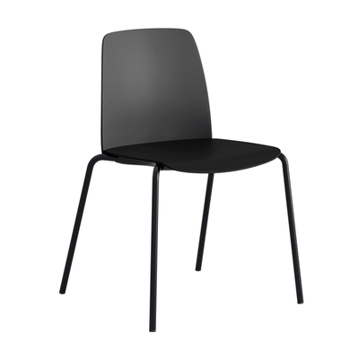 Stapelbar stol med sits och rygg i plast - Choice