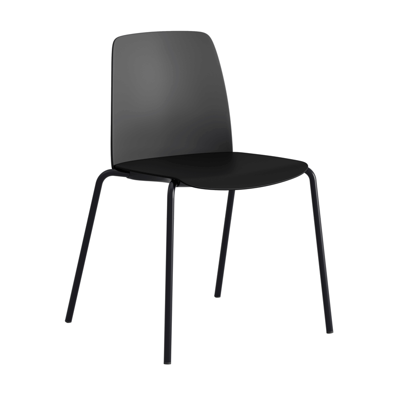 Stapelbar stol med sits och rygg i plast - Choice