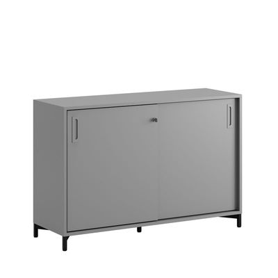 Skjutdörrskåp 120x40x72cm - Grå stomme/grå dörrar