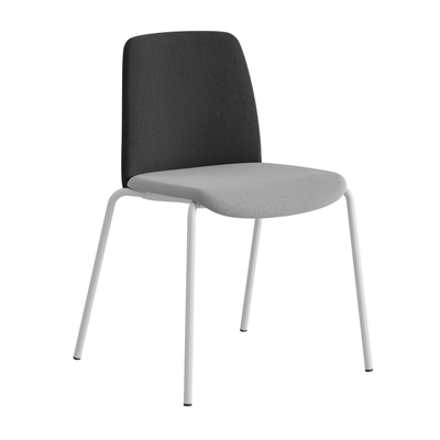 Tygklädd stapelbar stol med fyrbensstativ - Choice