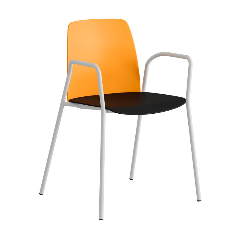 Stapelbar stol i plast med armstöd - Choice