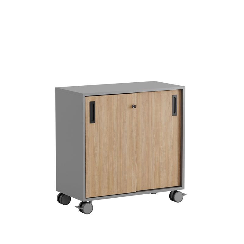 Skjutdörrskåp 80x40x72cm - Grå stomme/urban oak dörrar