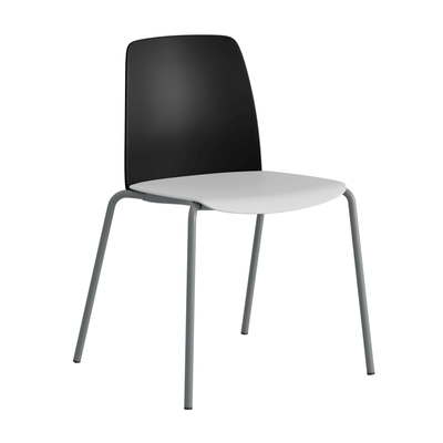 Stapelbar stol med sits och rygg i plast - Choice