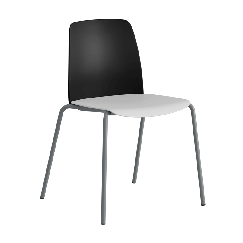 Stapelbar stol med sits och rygg i plast - Choice