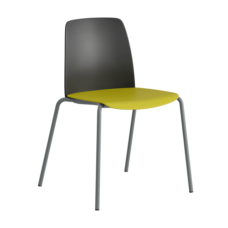 Stapelbar stol med sits och rygg i plast - Choice