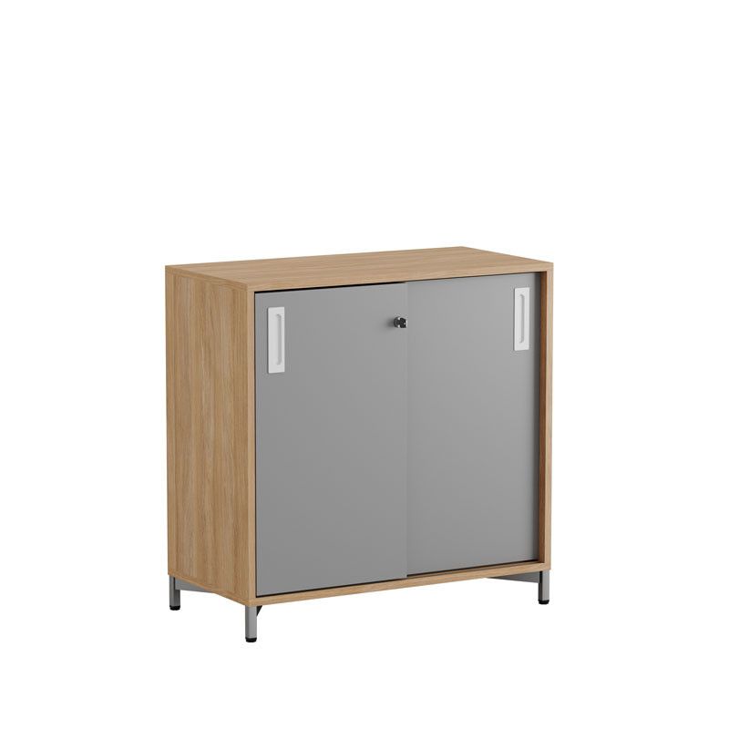 Skjutdörrskåp 80x40x72cm - Urban oak stomme/grå dörrar