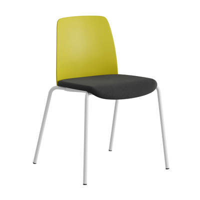 Stol med tygsits, plastrygg och fyrbensstativ - Choice