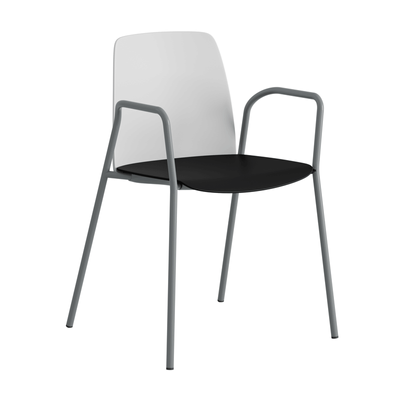 Stapelbar stol i plast med armstöd - Choice