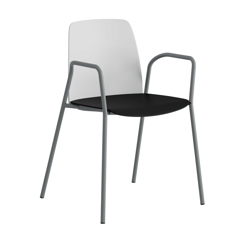 Stapelbar stol i plast med armstöd - Choice