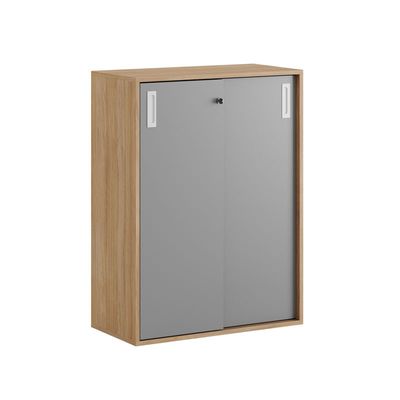 Skjutdörrskåp 80x40x107,5cm - Urban oak stomme/grå dörrar