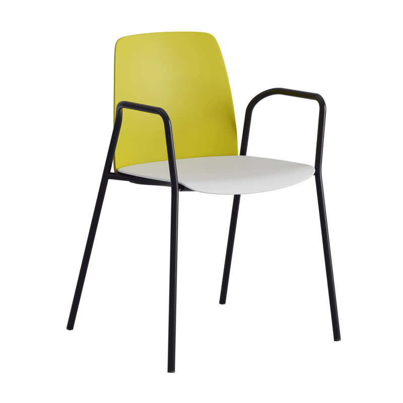 Stapelbar stol i plast med armstöd - Choice