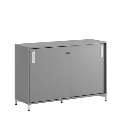 Skjutdörrskåp 120x40x72cm - Grå stomme/grå dörrar