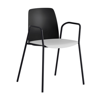 Stapelbar stol i plast med armstöd - Choice