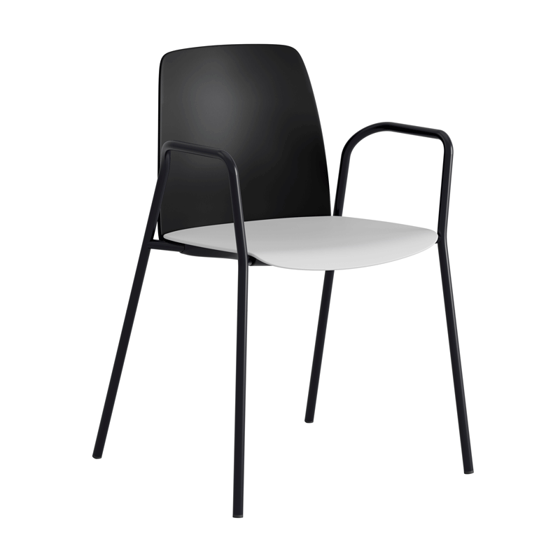 Stapelbar stol i plast med armstöd - Choice