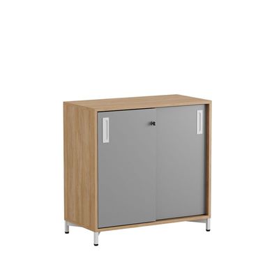 Skjutdörrskåp 80x40x72cm - Urban oak stomme/grå dörrar