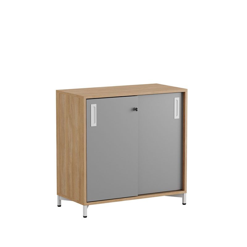 Skjutdörrskåp 80x40x72cm - Urban oak stomme/grå dörrar