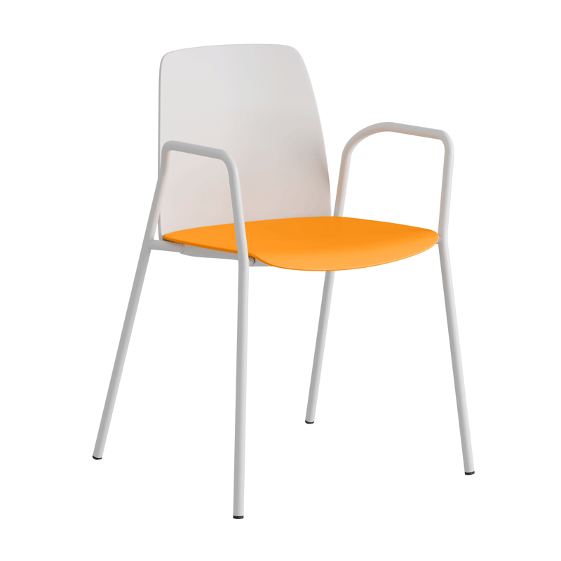 Stapelbar stol i plast med armstöd - Choice