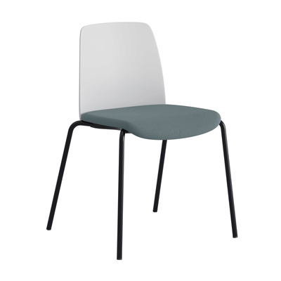 Stol med tygsits, plastrygg och fyrbensstativ - Choice