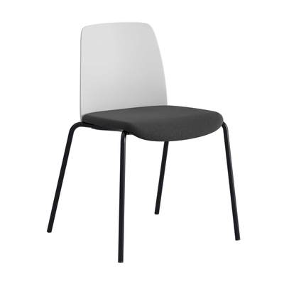 Stol med tygsits, plastrygg och fyrbensstativ - Choice