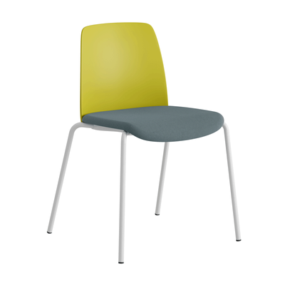 Stol med tygsits, plastrygg och fyrbensstativ - Choice