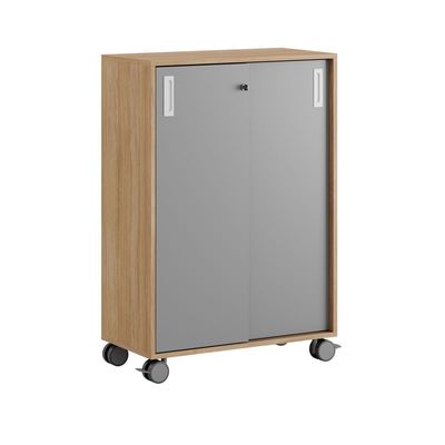 Skjutdörrskåp 80x40x107,5cm - Urban oak stomme/grå dörrar