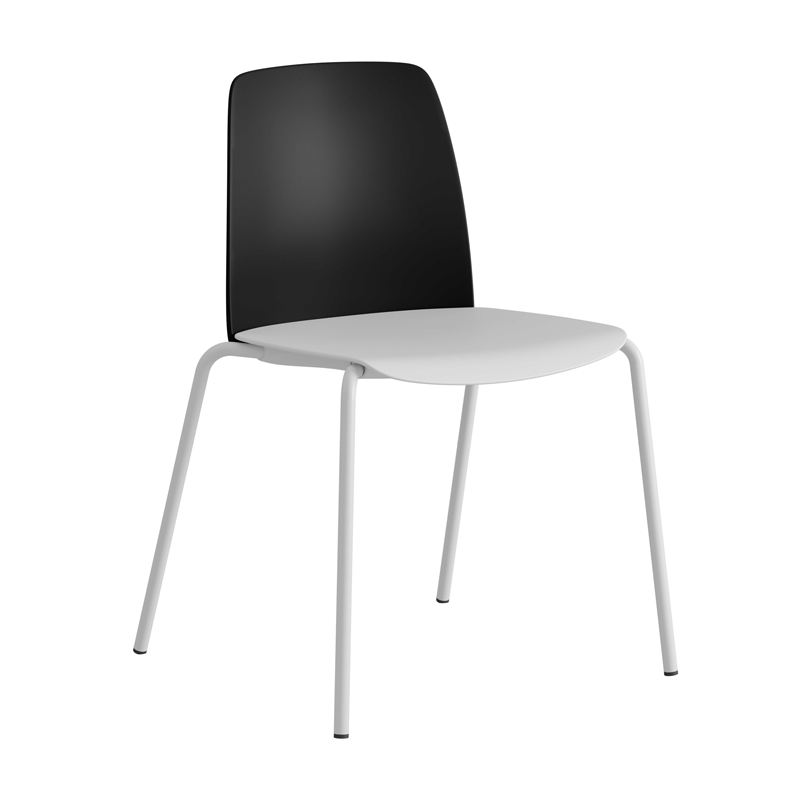 Stapelbar stol med sits och rygg i plast - Choice