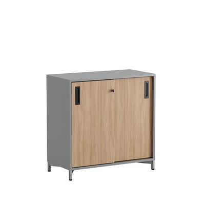 Skjutdörrskåp 80x40x72cm - Grå stomme/urban oak dörrar