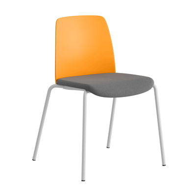 Stol med tygsits, plastrygg och fyrbensstativ - Choice