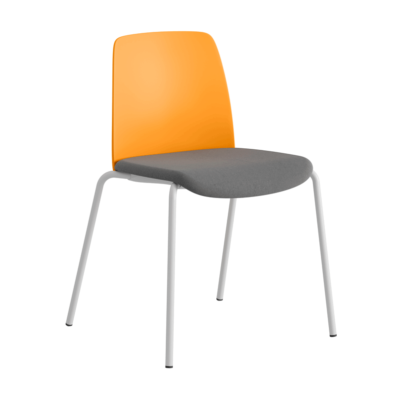 Stol med tygsits, plastrygg och fyrbensstativ - Choice