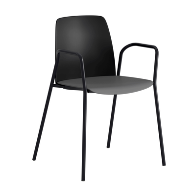 Stapelbar stol i plast med armstöd - Choice